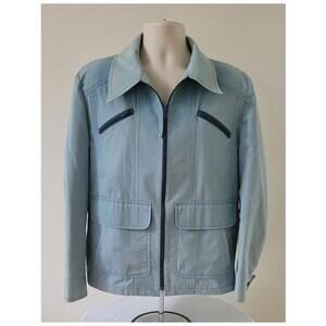VINTAGE LONDON FOG 1970's Men's Powder Blue Jacket/Outerwear-Sz 44 Regular/Lg